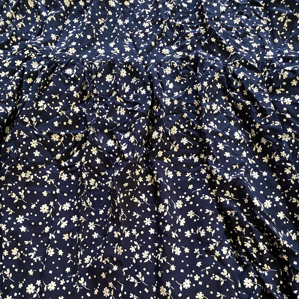 NWT CHAPS $90 Floral Fit & Flare Tie Waist Button Front Midi Dress Women’s Large - Picture 9 of 12